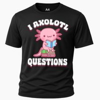 Cute I Axolotl Questions Women Funny P.ink Axolotl Cooling Performance Crew T-Shirt