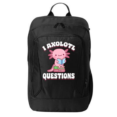 Cute I Axolotl Questions Women Funny P.ink Axolotl City Backpack