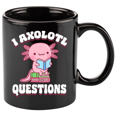 Cute I Axolotl Questions Women Funny P.ink Axolotl 11oz C Handle Ceramic Mug