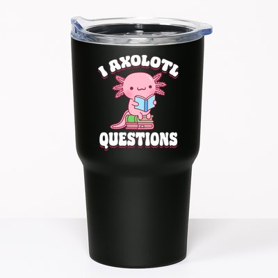Cute I Axolotl Questions Women Funny P.ink Axolotl Tumbler