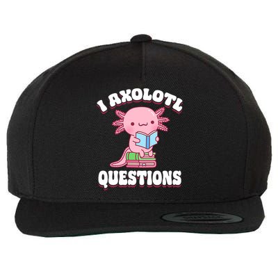 Cute I Axolotl Questions Women Funny P.ink Axolotl Wool Snapback Cap