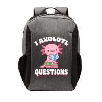 Cute I Axolotl Questions Women Funny P.ink Axolotl Vector Backpack