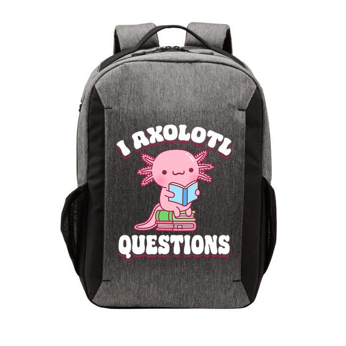 Cute I Axolotl Questions Women Funny P.ink Axolotl Vector Backpack