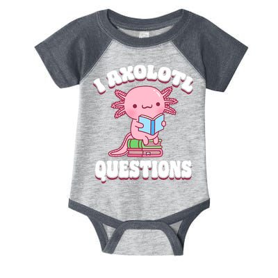 Cute I Axolotl Questions Women Funny P.ink Axolotl Infant Baby Jersey Bodysuit
