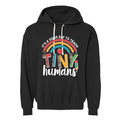 Cute It's A Good Day To Teach Tiny Humans Garment-Dyed Fleece Hoodie