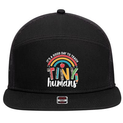Cute It's A Good Day To Teach Tiny Humans 7 Panel Mesh Trucker Snapback Hat
