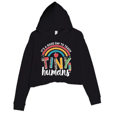 Cute It's A Good Day To Teach Tiny Humans Crop Fleece Hoodie