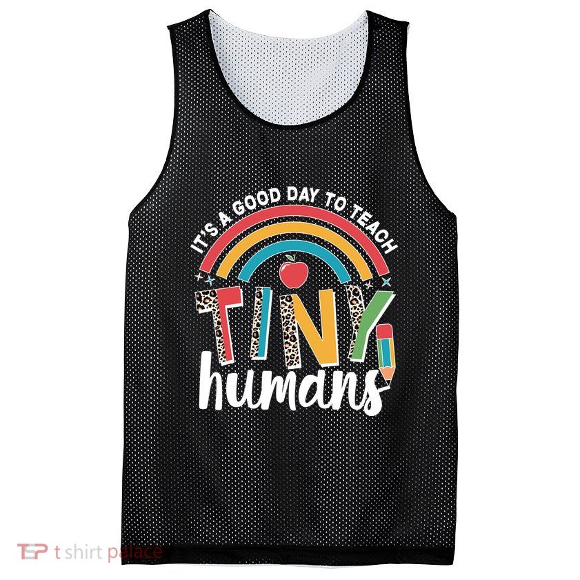 Cute It's A Good Day To Teach Tiny Humans Mesh Reversible Basketball Jersey Tank