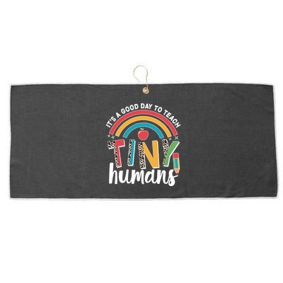 Cute It's A Good Day To Teach Tiny Humans Large Microfiber Waffle Golf Towel
