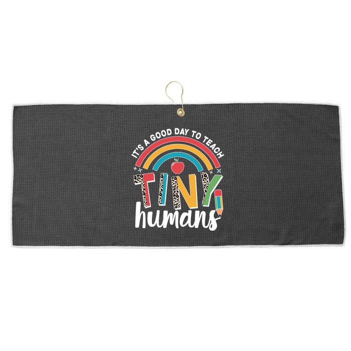 Cute It's A Good Day To Teach Tiny Humans Large Microfiber Waffle Golf Towel