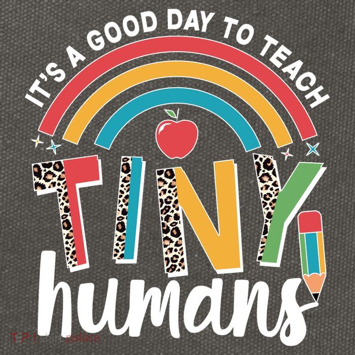 Cute It's A Good Day To Teach Tiny Humans Cotton Canvas Backpack