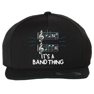 Clef Its A Band Thing Musician Notes Pun Music Group Funny Gift Wool Snapback Cap