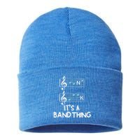 Clef Its A Band Thing Musician Notes Pun Music Group Funny Gift Sustainable Knit Beanie