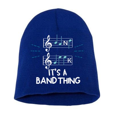 Clef Its A Band Thing Musician Notes Pun Music Group Funny Gift Short Acrylic Beanie