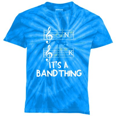 Clef Its A Band Thing Musician Notes Pun Music Group Funny Gift Kids Tie-Dye T-Shirt