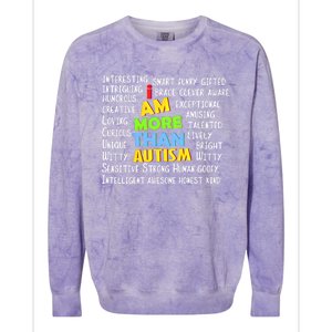 Cute I Am More Than Autism Gift Gift Colorblast Crewneck Sweatshirt