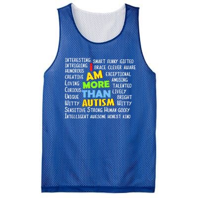 Cute I Am More Than Autism Gift Gift Mesh Reversible Basketball Jersey Tank