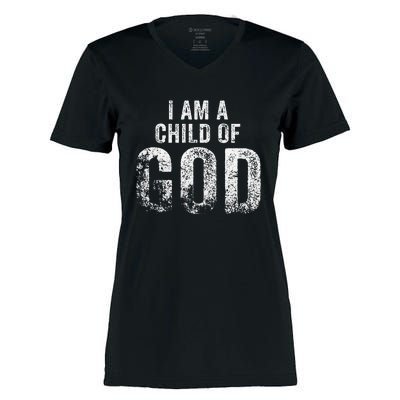 Christian I Am A Child Of God Withstand Women's Momentum V-Neck T-Shirt