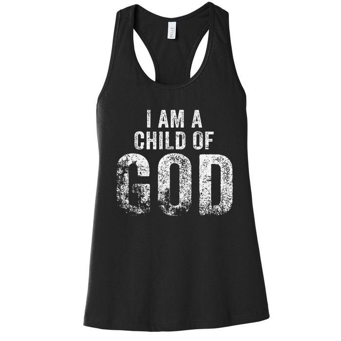 Christian I Am A Child Of God Withstand Women's Racerback Tank