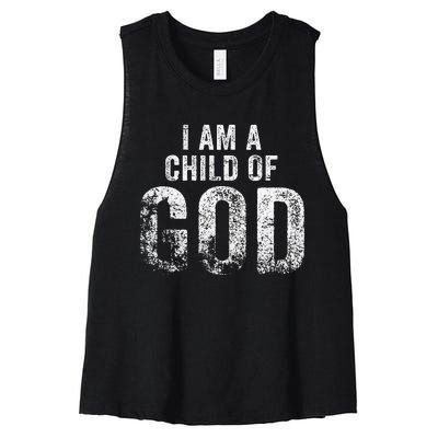 Christian I Am A Child Of God Withstand Women's Racerback Cropped Tank