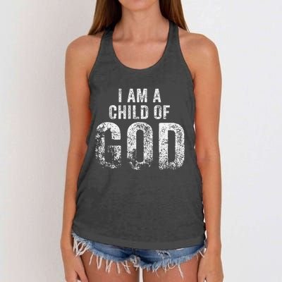 Christian I Am A Child Of God Withstand Women's Knotted Racerback Tank