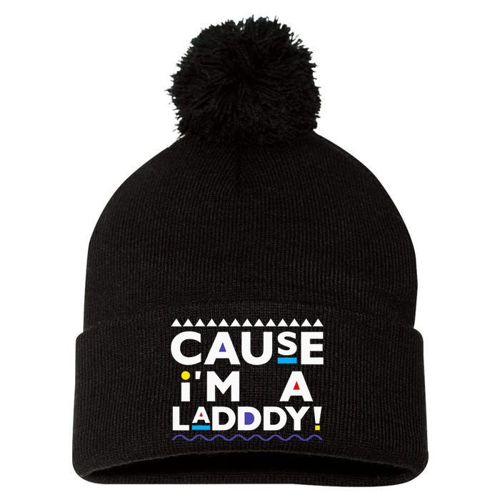 Cause IM A Lady 90s Pom Pom 12in Knit Beanie