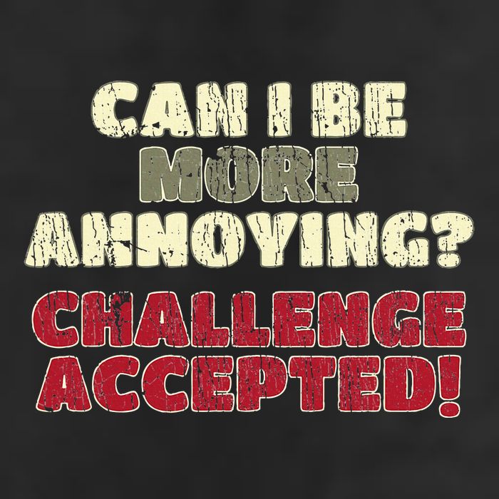 Can I Be More Annoying Challenge Accepted 7 Panel Mesh Trucker Snapback Hat