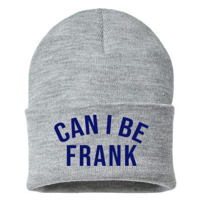 Can I Be Frank Funny Sarcasm Sustainable Knit Beanie