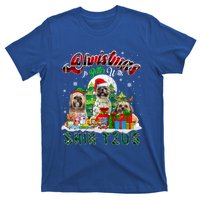 Christmas Is Better With Shih Tzus Three Santa Elf Dogs Gift T-Shirt