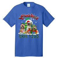 Christmas Is Better With Shih Tzus Three Santa Elf Dogs Gift Tall T-Shirt