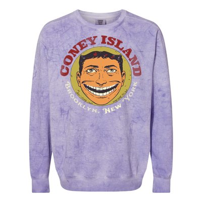 Coney Island Brooklyn Ny Colorblast Crewneck Sweatshirt