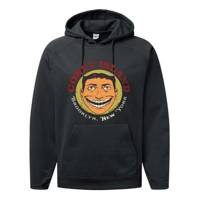 Coney Island Brooklyn Ny Performance Fleece Hoodie