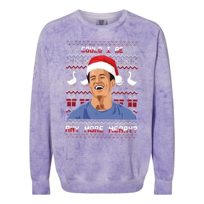 Could I Be Any More Merry Chandler Bing Christmas Rip Rest In Peace Colorblast Crewneck Sweatshirt