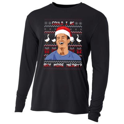 Could I Be Any More Merry Chandler Bing Christmas Rip Rest In Peace Cooling Performance Long Sleeve Crew