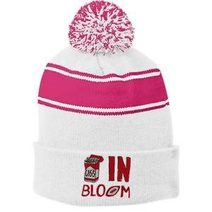 Cigs In Bloom Stripe Pom Pom Beanie