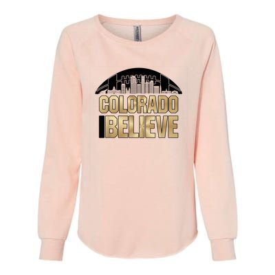 Colorado I Believe In Football Womens California Wash Sweatshirt