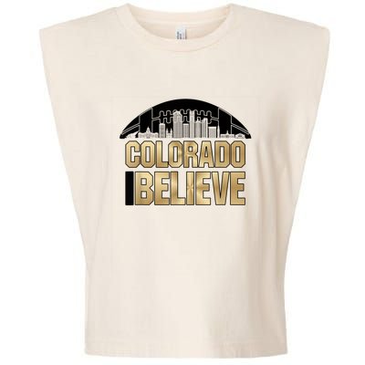 Colorado I Believe In Football Garment-Dyed Women's Muscle Tee