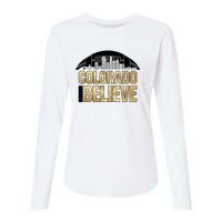 Colorado I Believe In Football Womens Cotton Relaxed Long Sleeve T-Shirt