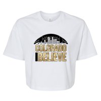 Colorado I Believe In Football Bella+Canvas Jersey Crop Tee