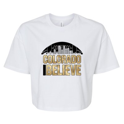 Colorado I Believe In Football Bella+Canvas Jersey Crop Tee