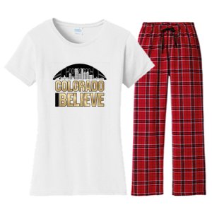 Colorado I Believe In Football Women's Flannel Pajama Set