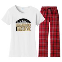 Colorado I Believe In Football Women's Flannel Pajama Set