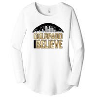 Colorado I Believe In Football Women's Perfect Tri Tunic Long Sleeve Shirt