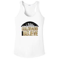 Colorado I Believe In Football Ladies PosiCharge Competitor Racerback Tank