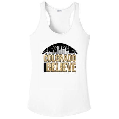 Colorado I Believe In Football Ladies PosiCharge Competitor Racerback Tank