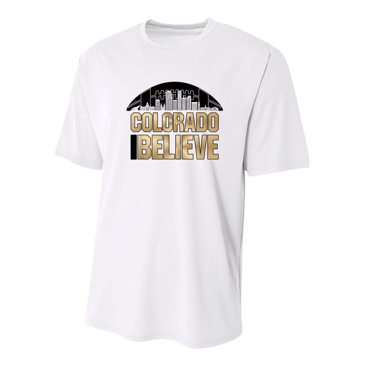 Colorado I Believe In Football Youth Performance Sprint T-Shirt