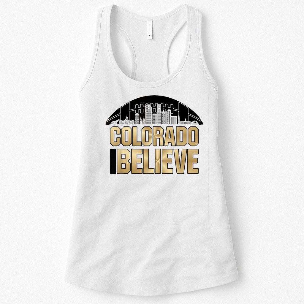 Colorado I Believe In Football Womens Tank Top