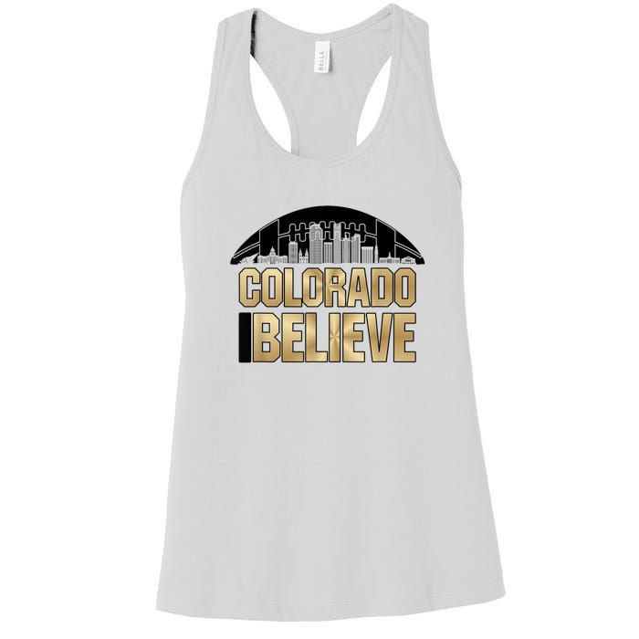 Colorado I Believe In Football Women's Racerback Tank