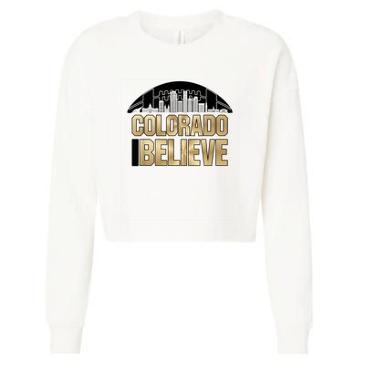 Colorado I Believe In Football Cropped Pullover Crew