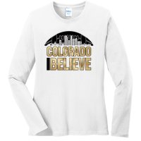 Colorado I Believe In Football Ladies Long Sleeve Shirt